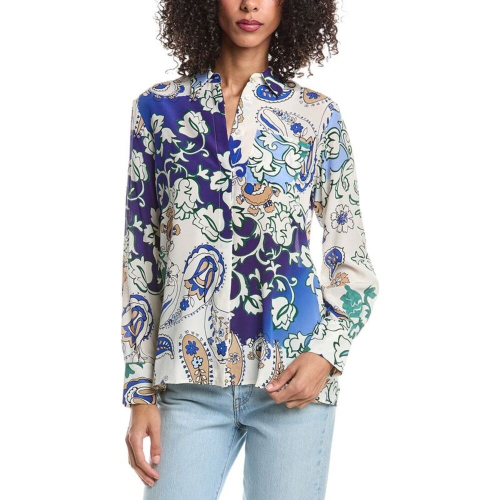 Marella Womens Lava Silk Shirt, Green